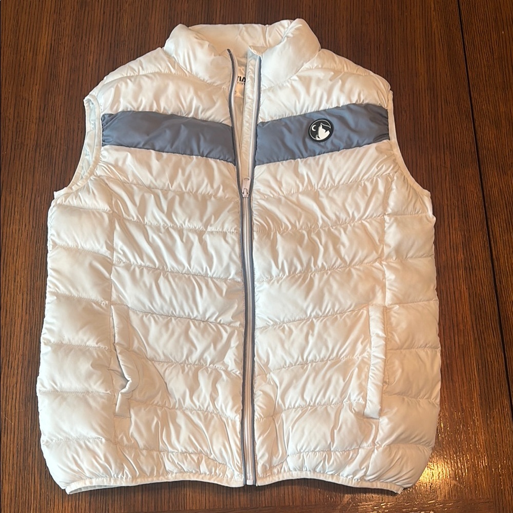 White and Gray Puffer Vest